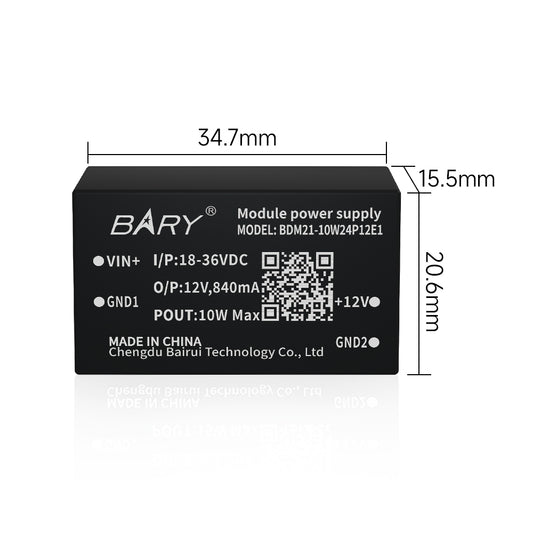 6W/10W/15W/30W/40W Isolated Power Supply Module Output Voltage BDM21/BDM41 Series Compact Size