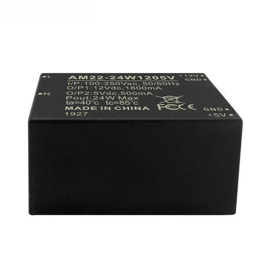 24W/12W AC-DC Dual-Output Buck Power Supply Module DIP100~250VAC To 12V 5V AM22-12W1205V AM22-24W1205V