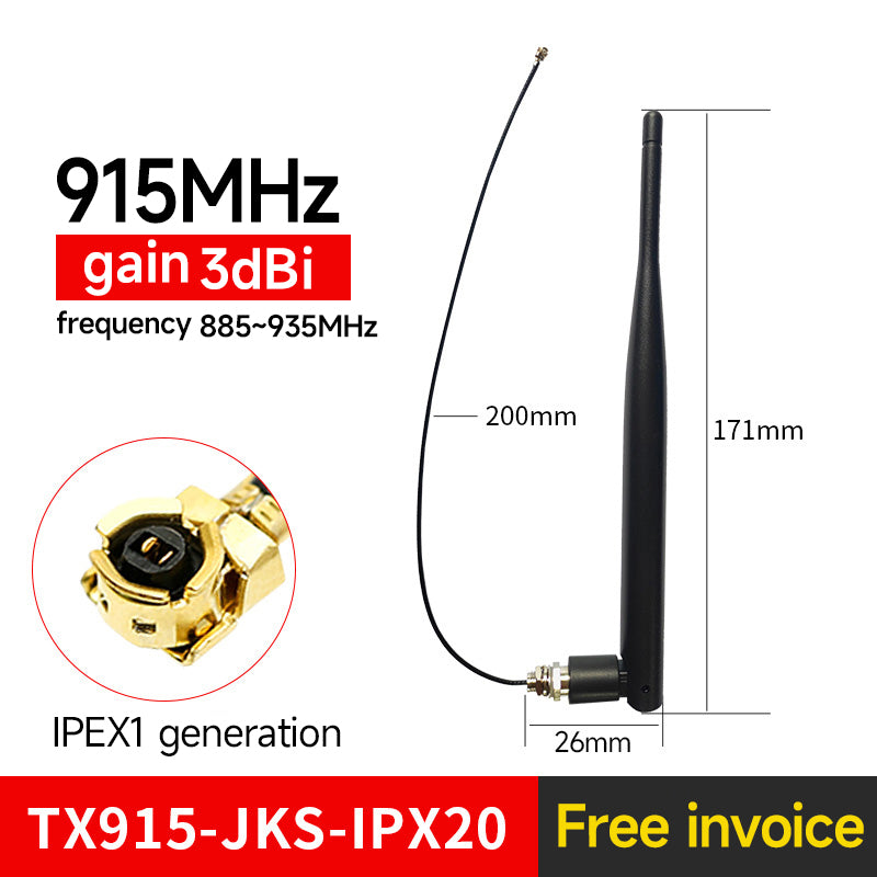 CDSENET 915MHz Antenna Lora Antenna TX915-JK High Gain Impedance 50 Ohm Omni SMA-J Uhf Antenna for LoRa Module