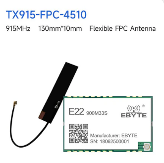 SX1262 LoRa Spread Spectrum Wireless Module 868/915MHz 33dBm 16KM SMD E22-900M33S+TX915-JKS-IPX20