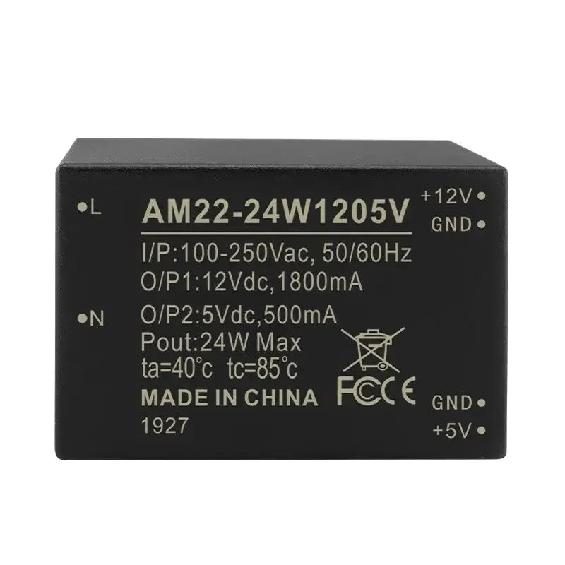 24W/12W AC-DC Dual-Output Buck Power Supply Module DIP100~250VAC To 12V 5V AM22-12W1205V AM22-24W1205V