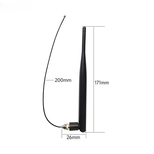 Cdsenet TX2400-JKS-IPX20 2.4GHz WiFi Antenna 5dBi IPEX-I TPEE 200mm Rubber Antenna