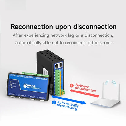4 Channel Serial Server RS485 RS232 RS422 to Ethernet NB144-V2 Series TCP UDP MQTT HTTP Modbus Storage Gateway Watchdog