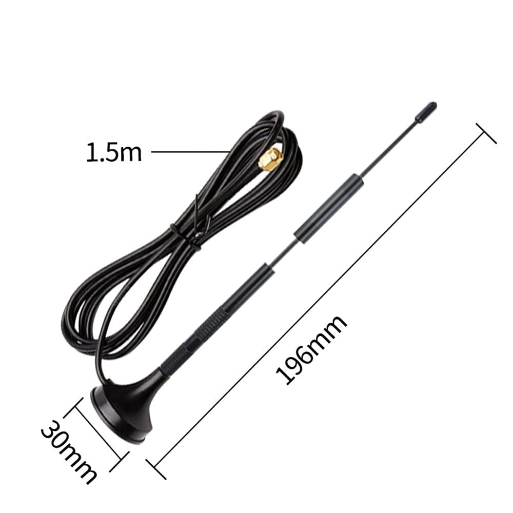 4pcs Cdsenet TXWF-XPL-150  Dual-Band 2.4/5.8GHz Magnetic Suction Cup Antenna - 4/6dBi Omnidirectional WiFi Antenna with SMA Connector