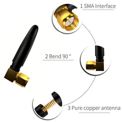 5PCS NB-IoT Wifi Antenna TXGN-JW-5 1575MHz GPS/GNSS Elbow Antenna with High Gain 2.5dBi Rubber Antenna SMA-J Interface Omnidirectional Aerial Antenna