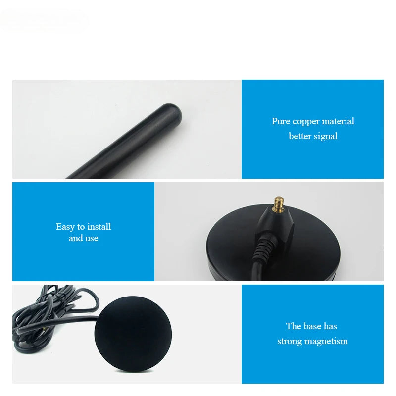 Cdsenet TX170-TB-300 170MHz VHF Sucker Antenna 5.0dBi SMA-J 3m RG58 Solid Copper Antenna