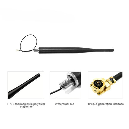Cdsenet TX2400-JZLW-15 2.4GHz 5dBi Cabinet Antenna IPEX-1 165mm+150mm Rubber Antenna