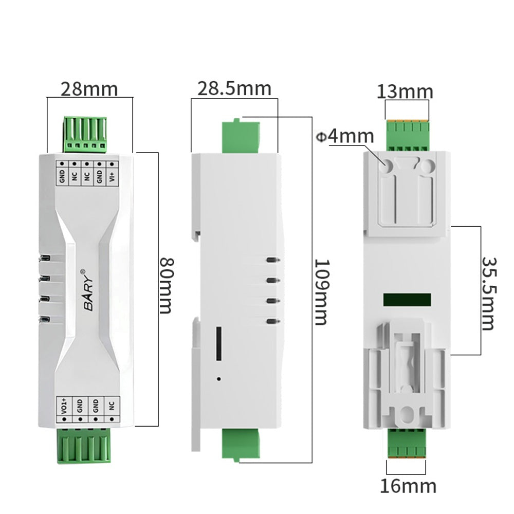 DC-DC Step Down Power Supply Module 48/80V Input 5/24V Output Over Current Protection Rail-mounted Installation Industrial Grade