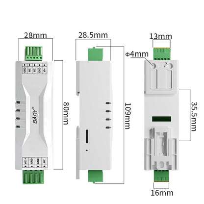 DC-DC Step Down Power Supply Module 48/80V Input 5/24V Output Over Current Protection Rail-mounted Installation Industrial Grade