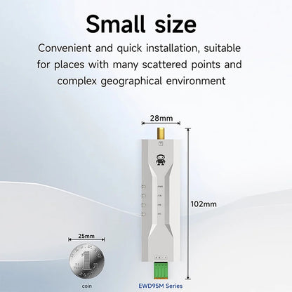 RS485 CDSENET EWD95M Series Wireless Digital Transmitter LoRa Mesh LoraWan DTU Ultra Small Size 433/868/915MHz