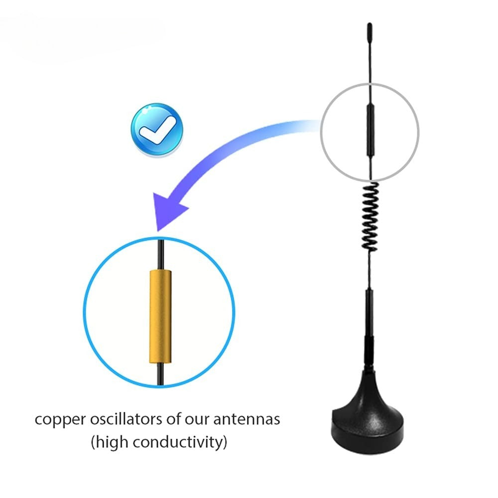 CDSENET TX4G-XPl17-150 4dBi Suction Cup Antenna for 4G/LTE Band SMA-J Interface(SMA Internal Thread and Internal Needle)