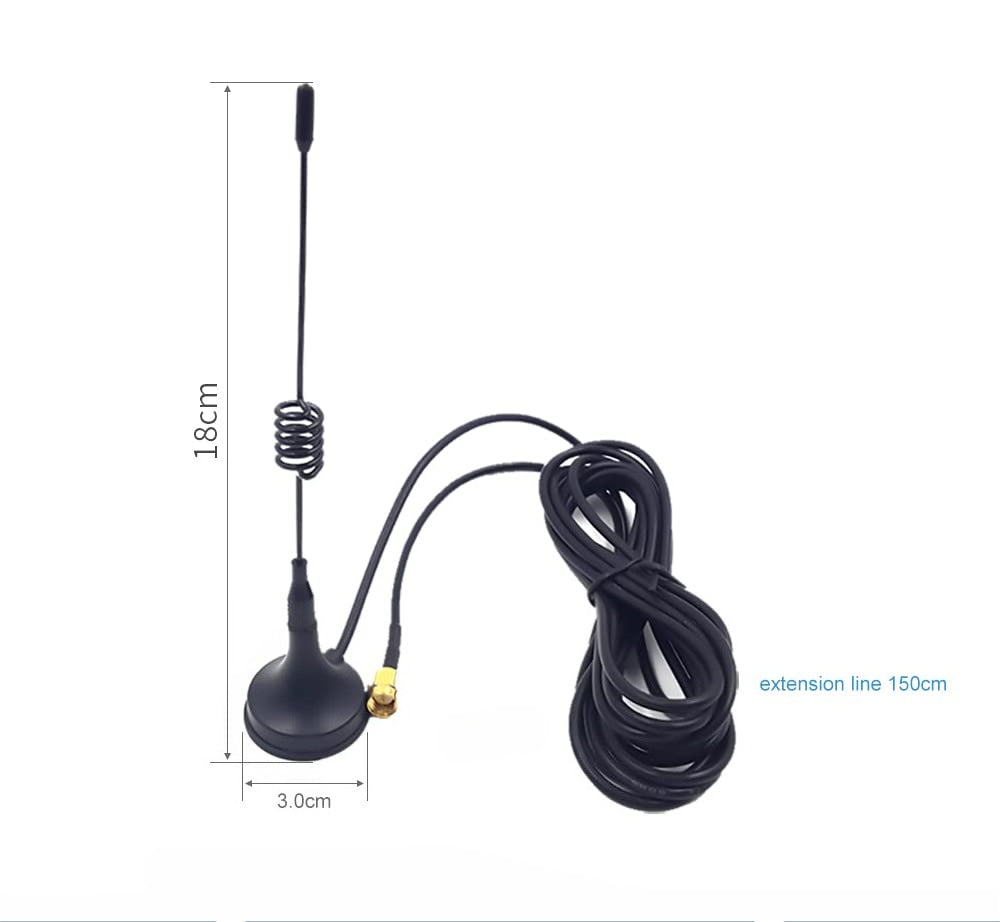 Cdsenet 2.4GHz TX2400-XPL-150 3.5 dBi gain SMA-J VSWR≤1.5 antenna Sucker Antenna for IoT Device 1.5m Feeder