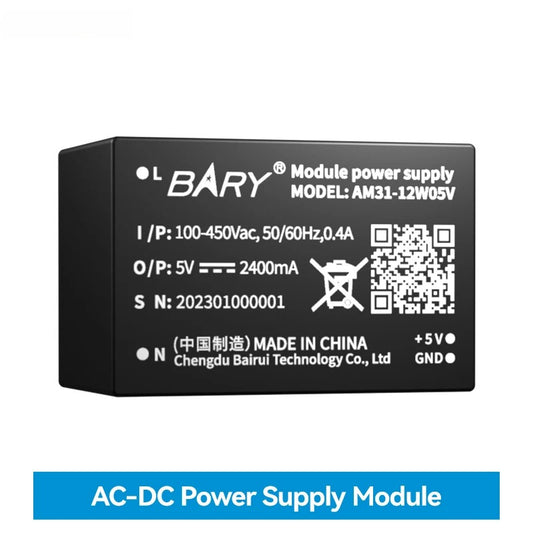 AC-DC Buck Converter Power Supply Module Short Circuit Protection Output 5V 2400mA Input Voltage 85~450V AM31-12W05V