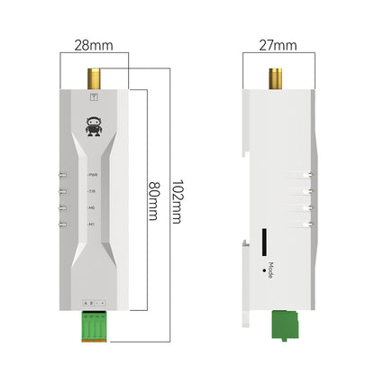 LoRa Spread Spectrum DTU Wireless Digital Transmission Radio Ultra Small Size RS485 Din Rail CDSENET EWD95M-SL/GL Series