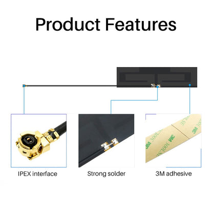 10PCS CDSENET TXWF-PCB-3810 Dual-Band WiFi Antenna 2.4/5.8GHz 2.0dBi - IoT PCB Antenna