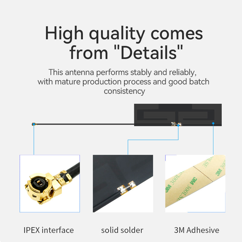 10PCS CDSENET TXWF-FPC-3710 2.4/5.8GHz Dual-Band FPC Antenna 2dBi VSWR≤1.5