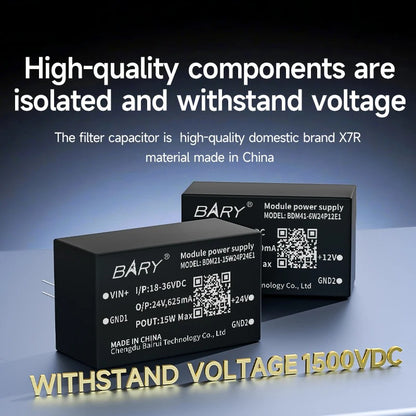 6W/10W/15W Isolated Power Supply Module Output Voltage BDM21-15W24P05E1 BDM21-10W24P05E1 BDM41-6W24P05E1 Compact Size