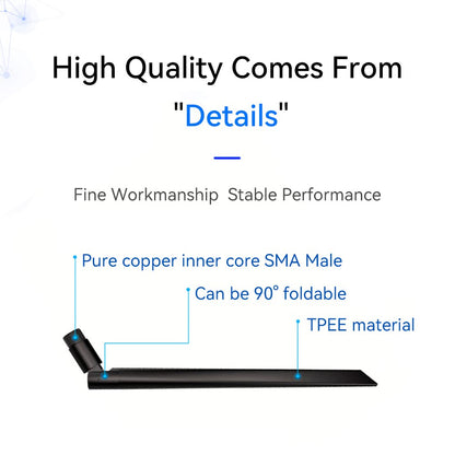 470-510MHz TX490-JKD-20P SMA Male Interface TPEE Material Long Communication Distance 4dBi Foldable Antenna