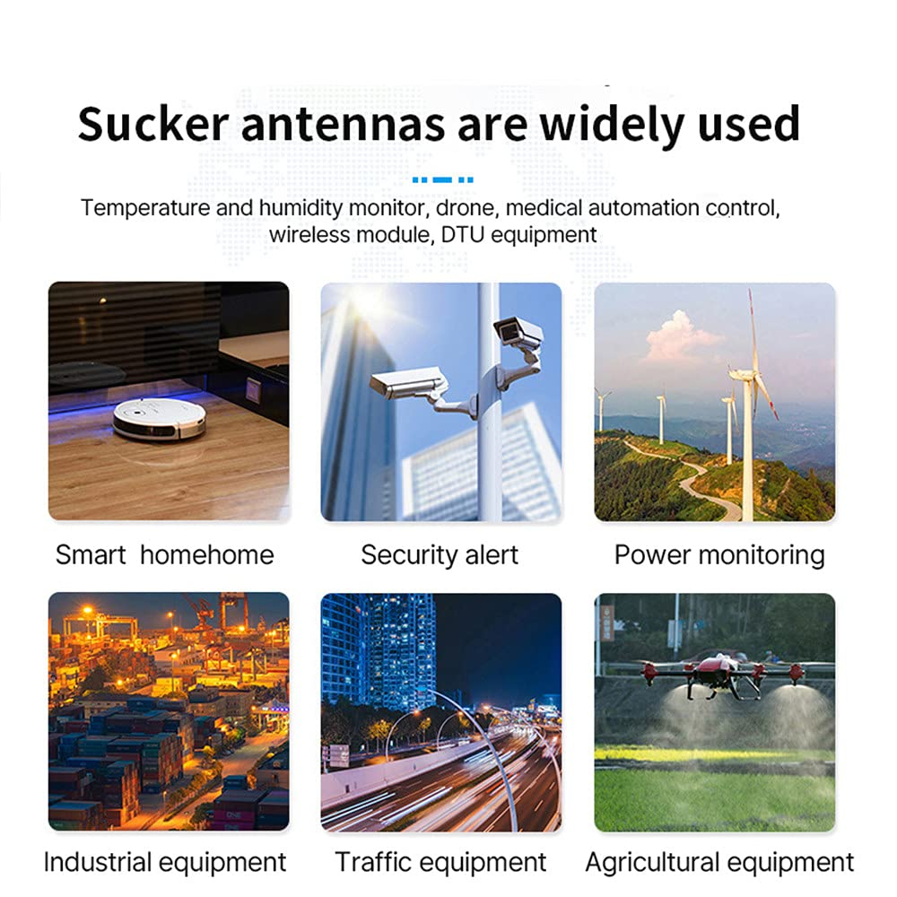 4pcs Cdsenet TXWF-XPL-150  Dual-Band 2.4/5.8GHz Magnetic Suction Cup Antenna - 4/6dBi Omnidirectional WiFi Antenna with SMA Connector