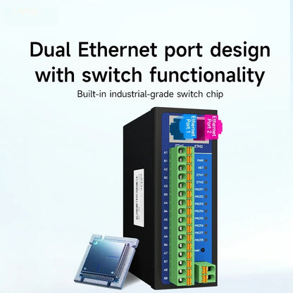 8 Ways RS485 RS232 to Ethernet Serial Server NB183-V2 Series TCP UDP MQTT HTTP Modbus Gateway TCP- RTU POE