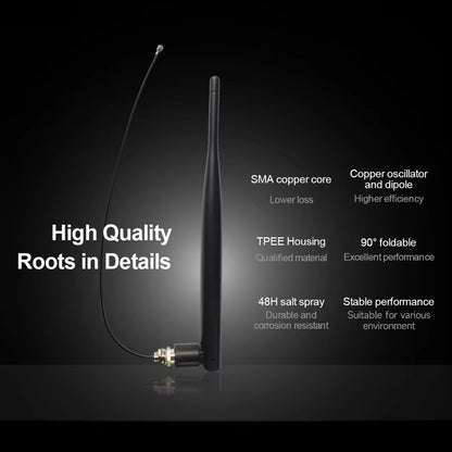 Cdsenet TX2400-JKS-IPX20 2.4GHz WiFi Antenna 5dBi IPEX-I TPEE 200mm Rubber Antenna