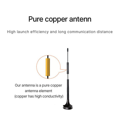 4pcs Cdsenet TXWF-XPL-150  Dual-Band 2.4/5.8GHz Magnetic Suction Cup Antenna - 4/6dBi Omnidirectional WiFi Antenna with SMA Connector