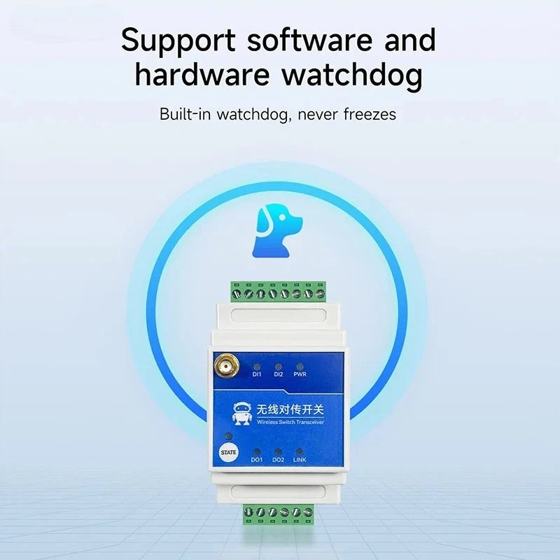 433MHz 1/2/4/8-Way Wireless Remote Transmission Switch E860-DTU Series Industrial Grade 5KM 10KM DC8-28V Rail Installation