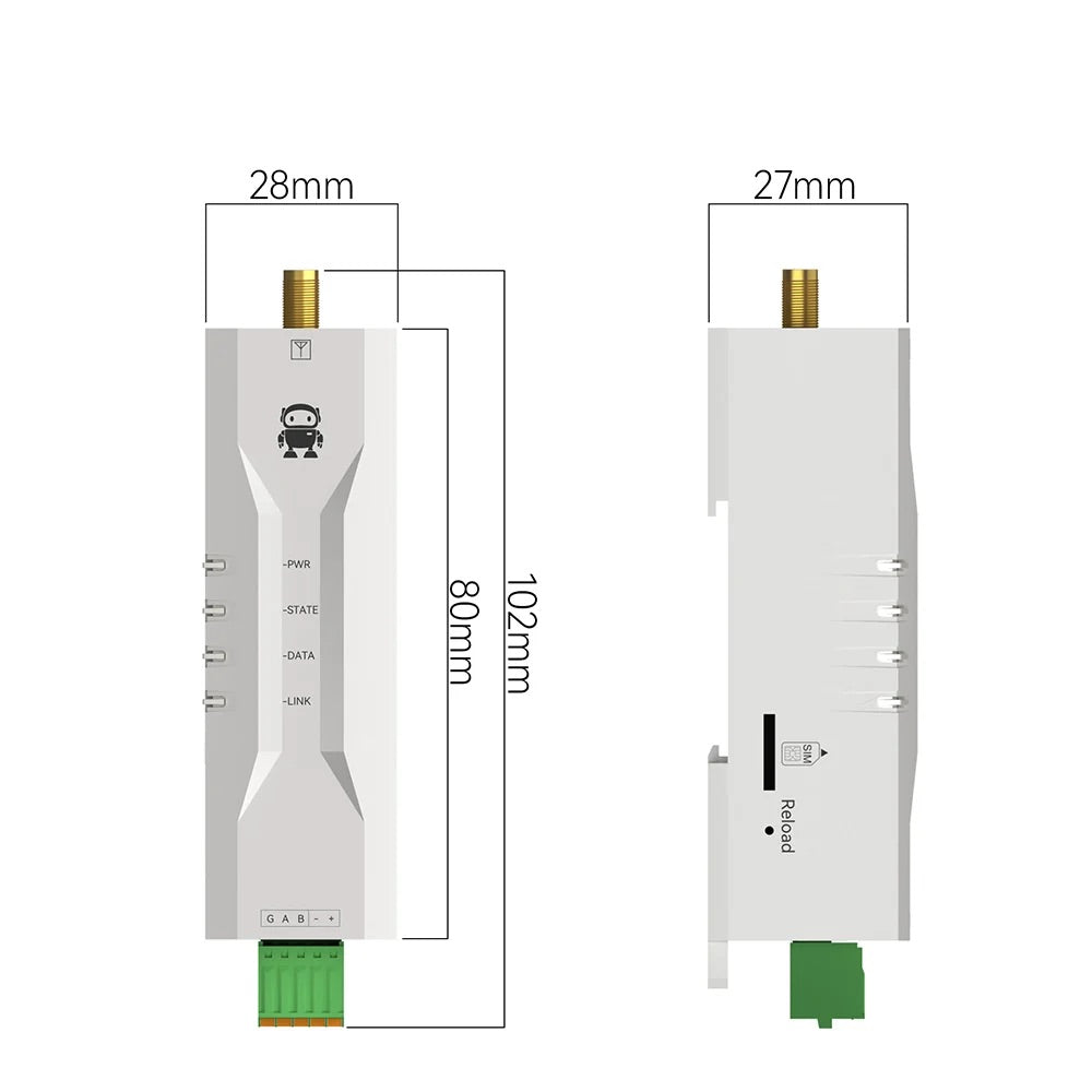 4G Cat1 RS485 Transparent Transmission MQTT Modbus TCP to RTU CDSENET E840-DTU(EC05-485)E Small Size 2-Way Socket Link