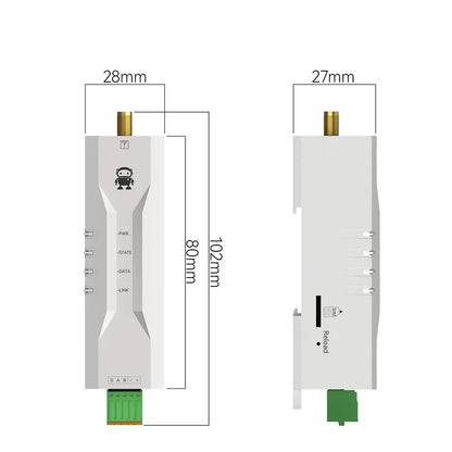 4G Cat1 RS485 Transparent Transmission MQTT Modbus TCP to RTU CDSENET E840-DTU(EC05-485)E Small Size 2-Way Socket Link