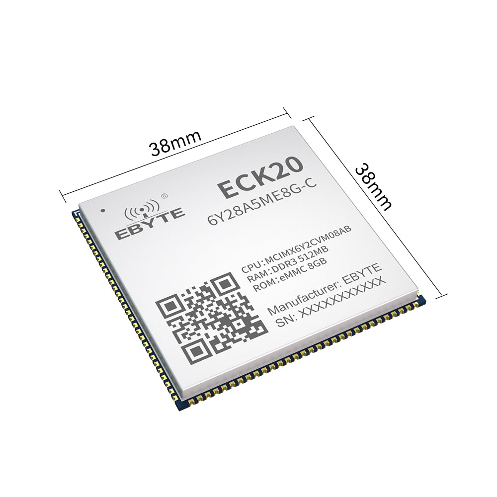 ECK20-6Y28A5ME8G-C Embedded core board NXP Cortex-A7 core i.MX6ULL processor Support Linux, support QT 512MB DDR3 8GB eMMC Commercial-grade