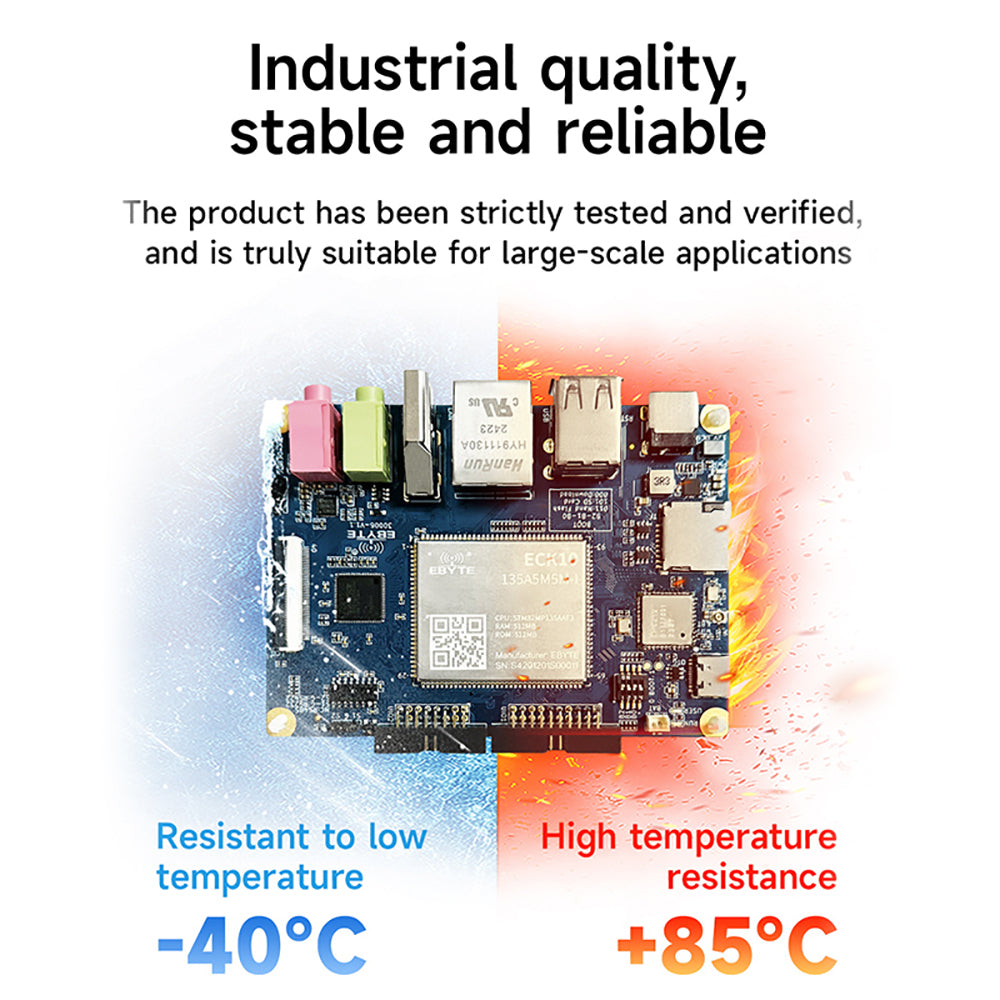 ECB10-135A5M5M-I industrial grade industrial Gigabit Ethernet CAN FD ARM A7 low power consumption high cost performance