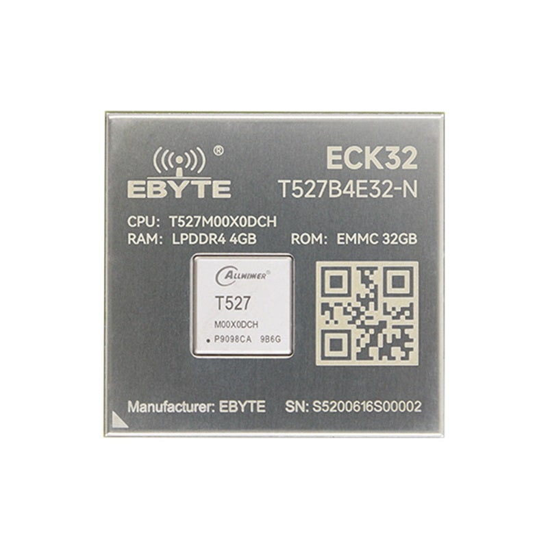 ECK32-T527B4E32-N Allwinner T527 Core board Based on the Allwinner T527 8-core ARM Cortex A55 RISC-V HiFi4 DSP Integrates a new generation of GPU