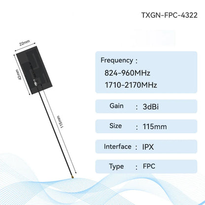 10pcs/lot 4G FPC Antenna Build-in Antenna Support WCDMA/LET/DTU/4G/5G 826~960 MHz 1710~2170 MHz