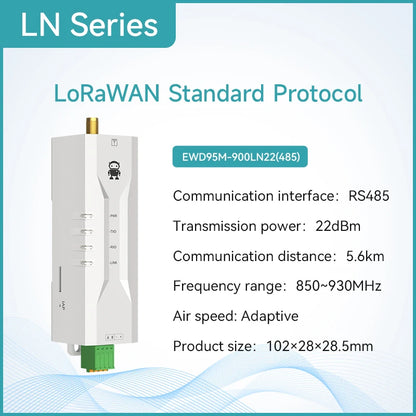 RS485 CDSENET EWD95M Series Wireless Digital Transmitter LoRa Mesh LoraWan DTU Ultra Small Size 433/868/915MHz