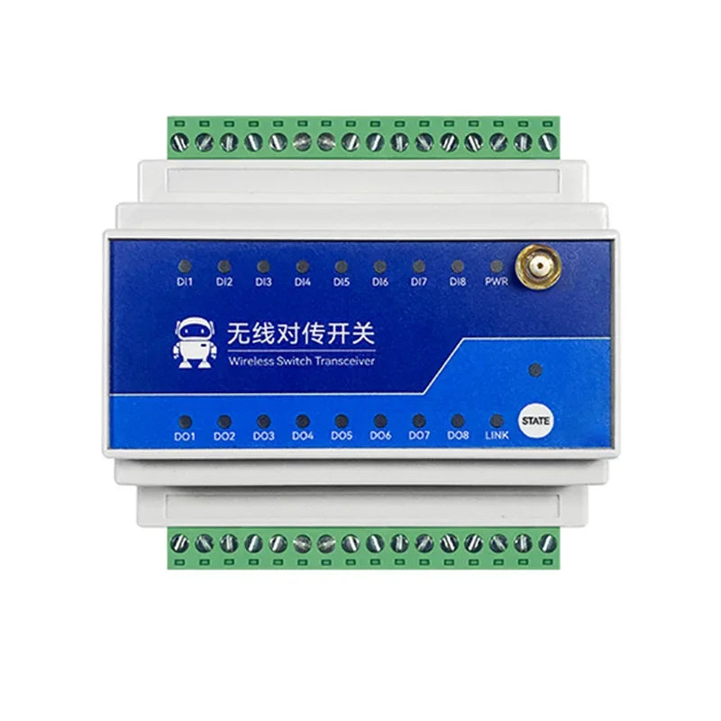 433MHz 1/2/4/8-Way Wireless Remote Transmission Switch E860-DTU Series Industrial Grade 5KM 10KM DC8-28V Rail Installation
