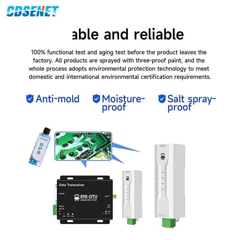 RS485 to Ethernet Serial Server NA111 Series DC/AC/POE Modbus Industrial Grade AT Command TCP/UDP MQTT Small Size