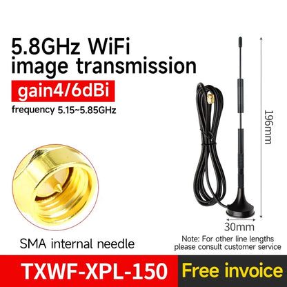 433/868/915MHz Sucker Wifi Antenna High Gain 3.5dBi SMA-J CDSENT XPL 1m Cable Antenna Long Range Omni Directional