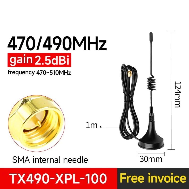 433/868/915MHz Sucker Wifi Antenna High Gain 3.5dBi SMA-J CDSENT XPL 1m Cable Antenna Long Range Omni Directional