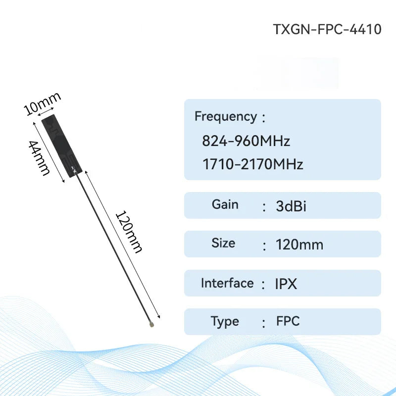 10pcs/lot 4G FPC Antenna Build-in Antenna Support WCDMA/LET/DTU/4G/5G 826~960 MHz 1710~2170 MHz