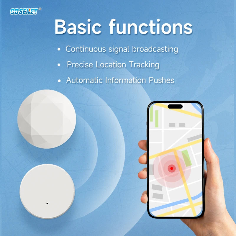 BLE5.3 Bluetooth Beacon IP67 Waterproof Low Power CDSENET EWD104-BT58 AT Command OTA Update Long Distance 160m iBeacon