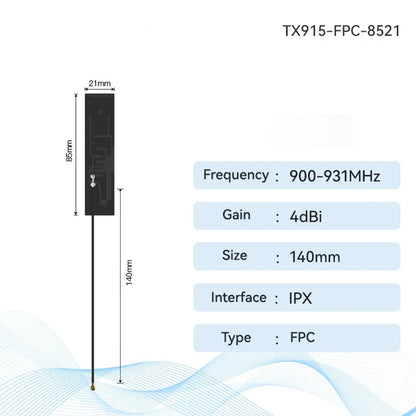 10pcs 915MHz FPC Antenna PCB Build in Anteana CDSENET 3dbi Stong Adhesive I P X Interaface