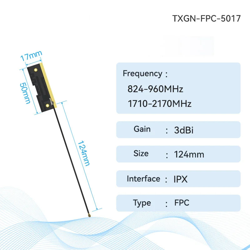 10pcs/lot 4G FPC Antenna Build-in Antenna Support WCDMA/LET/DTU/4G/5G 826~960 MHz 1710~2170 MHz