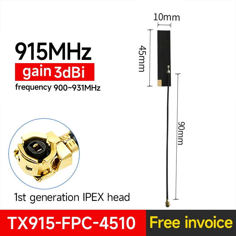 10PCS/Lot 915MHz  FPC Integrated Antennas Compact size Reliable Performance Stable signal 2.5dBi