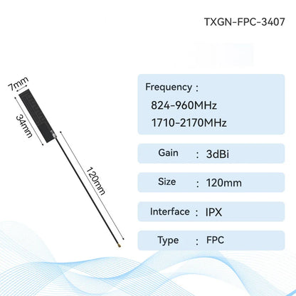 10pcs/lot 4G FPC Antenna Build-in Antenna Support WCDMA/LET/DTU/4G/5G 826~960 MHz 1710~2170 MHz