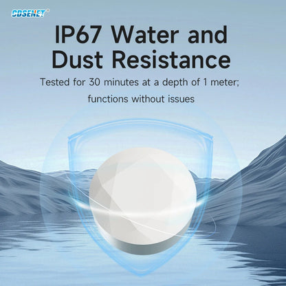BLE5.3 Bluetooth Beacon IP67 Waterproof Low Power CDSENET EWD104-BT58 AT Command OTA Update Long Distance 160m iBeacon