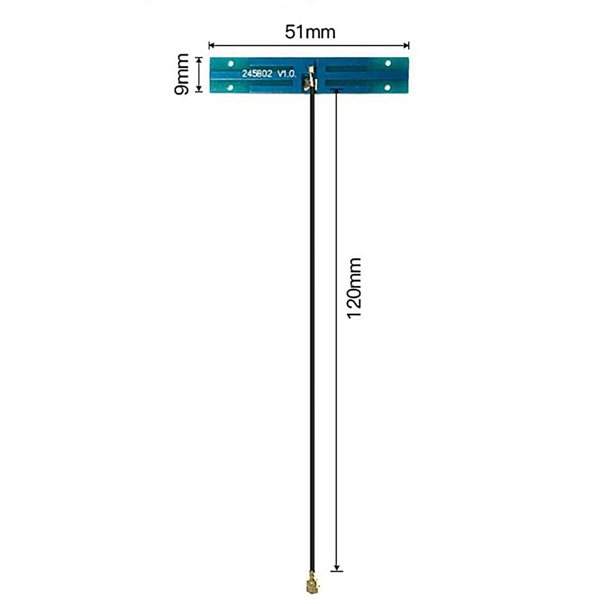 10pcs Cdsenet TXWF-PCB-5109 Dual-Band 2.4/5.8GHz FPC Built-in Antenna - 2.0dBi Compact WiFi PCB Antenna