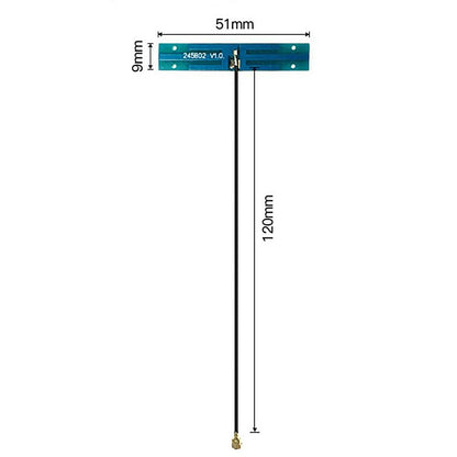 10pcs Cdsenet TXWF-PCB-5109 Dual-Band 2.4/5.8GHz FPC Built-in Antenna - 2.0dBi Compact WiFi PCB Antenna