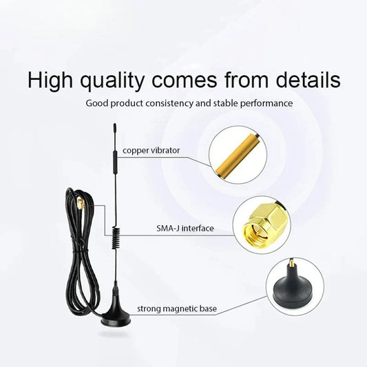 4P 433/868/915MHz Sucker Wifi Antenna High Gain 3.5dBi SMA-J CDSENT XPL 1m Cable Antenna Long Range Omni Directional