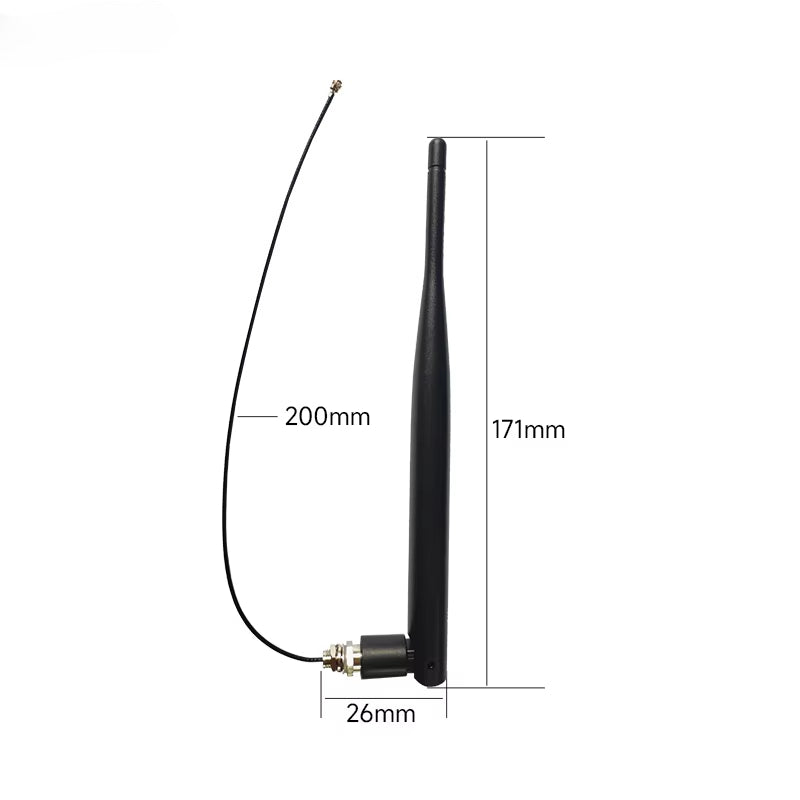 Cdsenet TX2400-JKS-IPX20 2.4GHz WiFi Antenna 5dBi IPEX-I TPEE 200mm Rubber Antenna