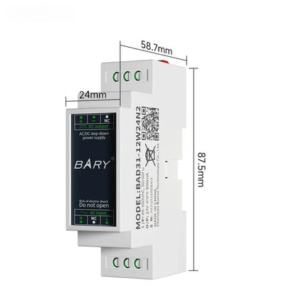 AC-DC Isolated Step-Down DIN Rail Power Supply Module 12/20/24W 2.75KV BAD11 BAD31 Over-Voltage Protection Input Surge Protection